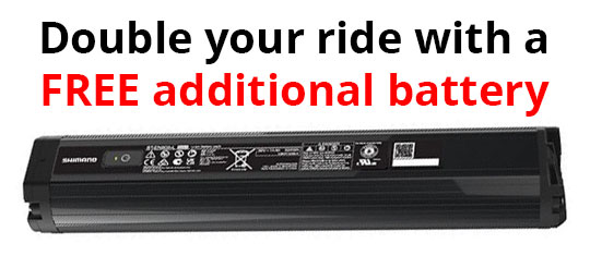 Double your ride with a FREE additional battery