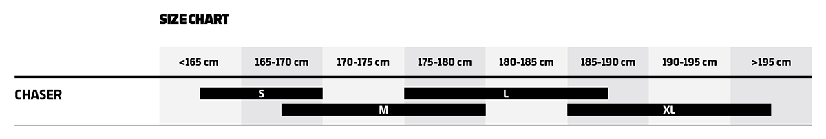 Mondraker 2025 Chaser Size Guide