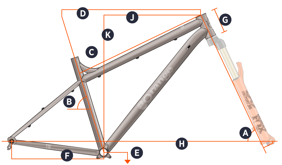 orange 29er hardtail frame